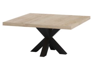 Vierkante salontafel met stalen spinpoot