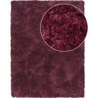 Hoogpolig tapijt Silvana paars 120 cm rond