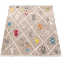 Hoogpolig tapijt Willa beige 240×340 cm