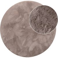 Zacht kleed Solina taupe 80 cm rond