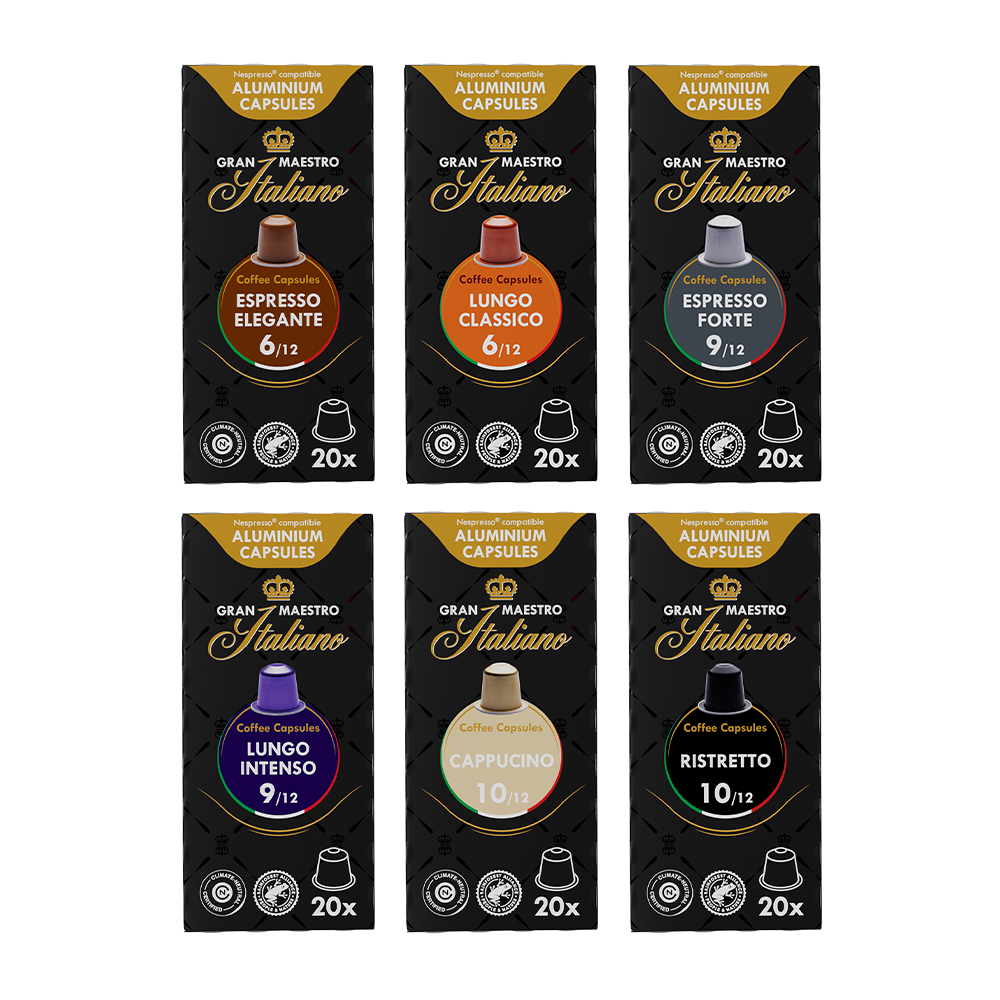 Proefpakket - Italiaanse favorieten - 120 koffiecups