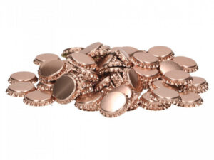 Kroonkurken 26 mm metaalroze 100 st.