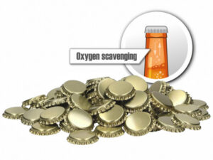 Kroonkurken 26 mm – O2 absorberend – goud – 100 st.