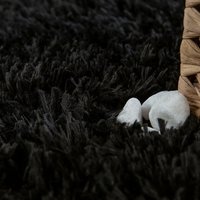 Badmat Kandela zwart 80 cm rond