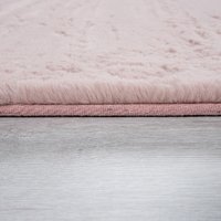 Vachtkleed Fluffy roze 150×170 cm ovaal