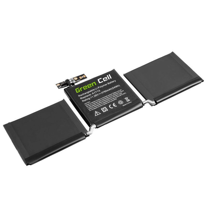 A1713 Batterij voor Apple MacBook Pro 13 A1708 (2016 en 2017, 2 Thunderbolt-poorten)