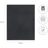 Zachte deken Asma antraciet 200×240 cm