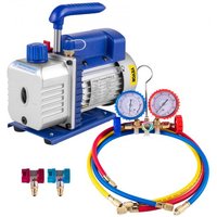 VEVOR Vacuümpomp Vacuumpomp Airco Vacuumpomp 1-traps vacuümpomp (186W) 1/4HP 50L/min 1.8CFM vacuümpomp airconditioning vacuümpomp