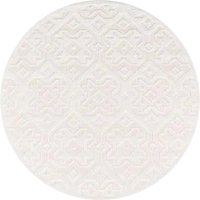 Binnen- en buitenkleed Stylo beige 200 cm rond