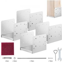 VEVOR Set van 4 Schroefhulzen 190 x 200 x 180 mm Paalondersteuning Paalschoen van koolstofstaal Paalpaalvoet Grondhuls Ondersteuningsvoet Ideaal voor verandaleuningen, pergola’s en kolommen