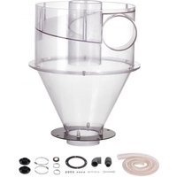 VEVOR Cyclone Stofafscheider, 4-inch Retrofit Cyclone Stofafzuiger, ABS Stofafscheider met 2-inch gat OD Aansluiting en Slang voor Nat/Droog Stofzuigers, Past op 5-10 Gallon Tank (Tank niet inbegrepen)